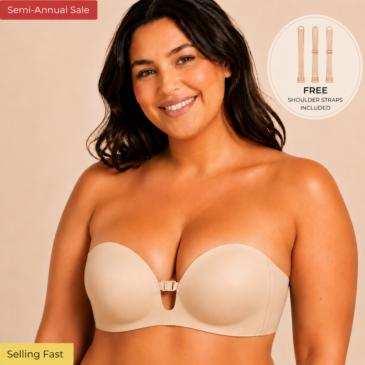 nūda™ Front-Closure Strapless Push-Up Bra